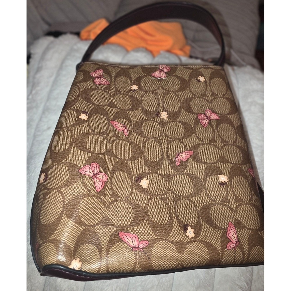 Coach Town Bucket Bag and Wallet Set Signature Canvas Butterfly Print 2311 - Picture 12 of 16